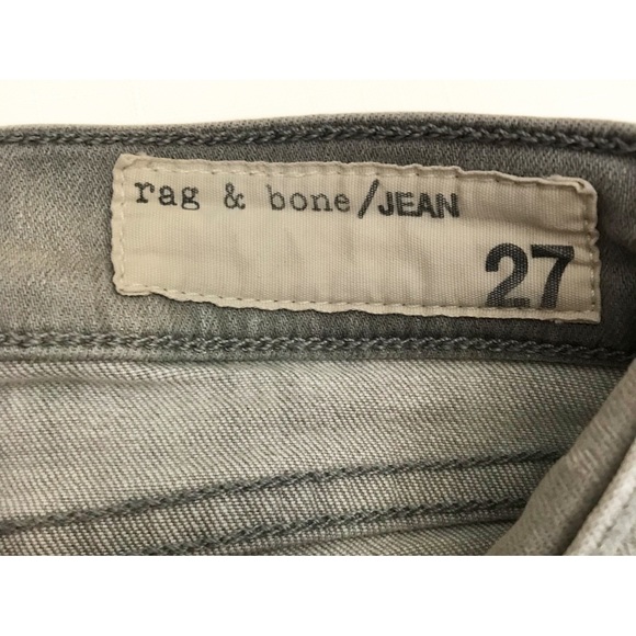 Rag and Bone Grey Straight Leg Jeans - Picture 3 of 4